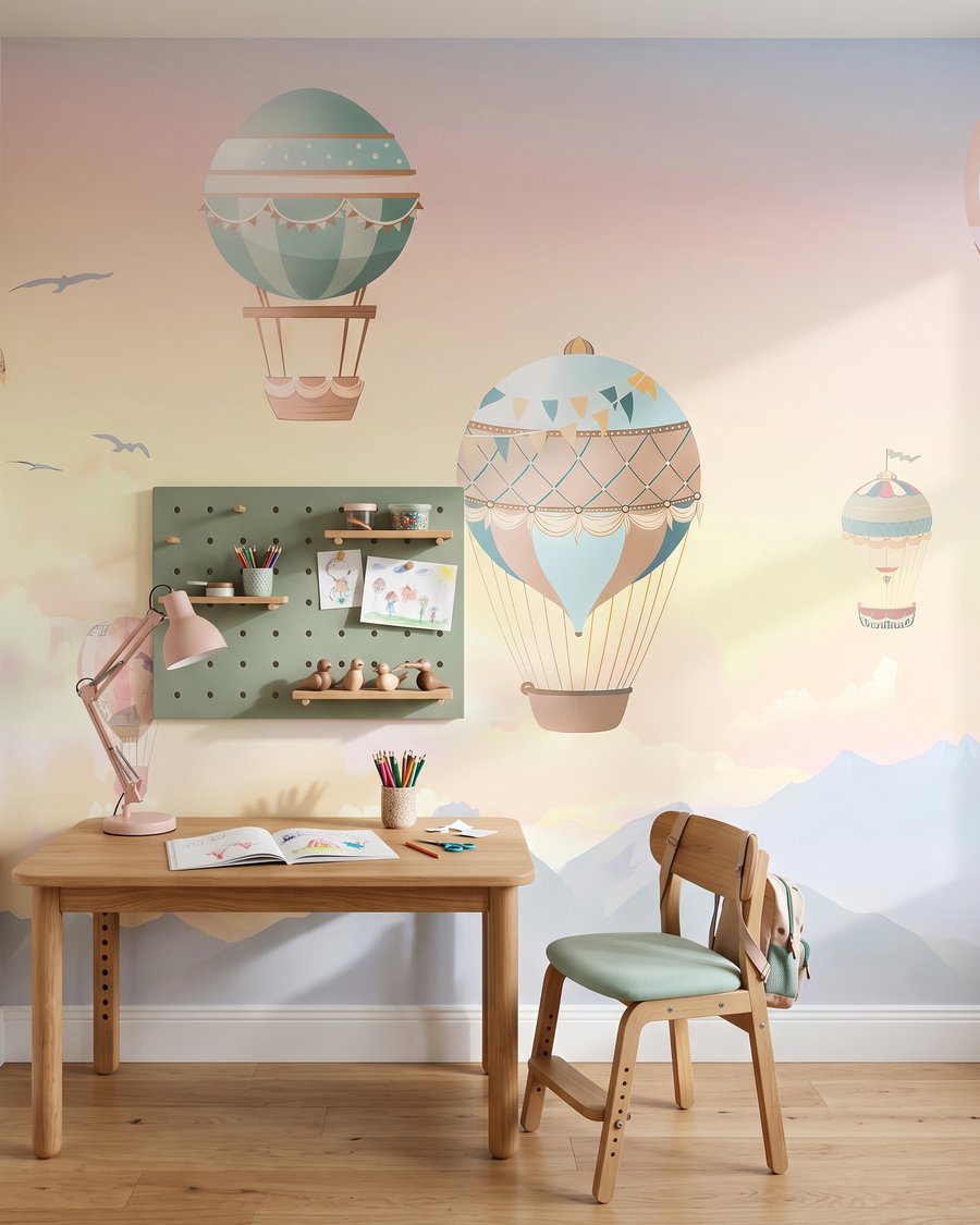 Globos sobre colinas suaves — interior 2