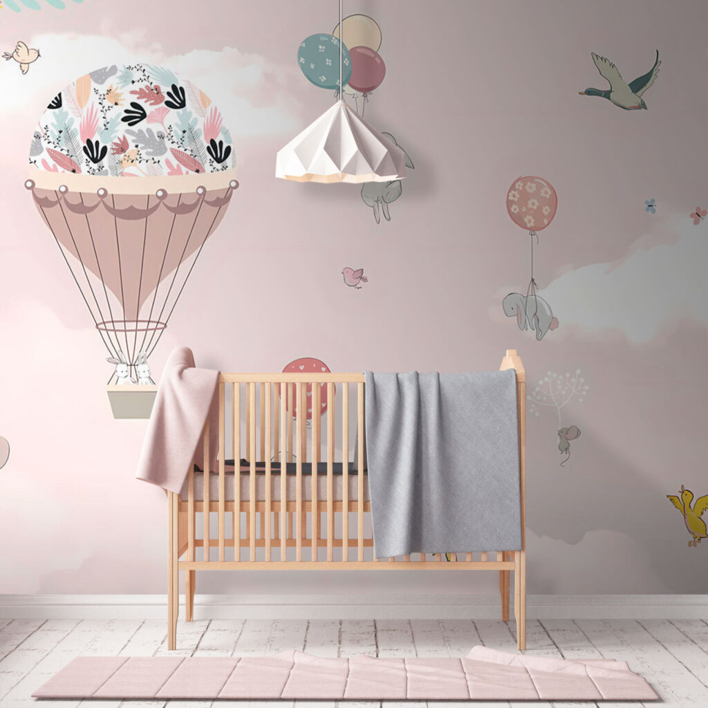 Animales en cielo rosa — interior 1