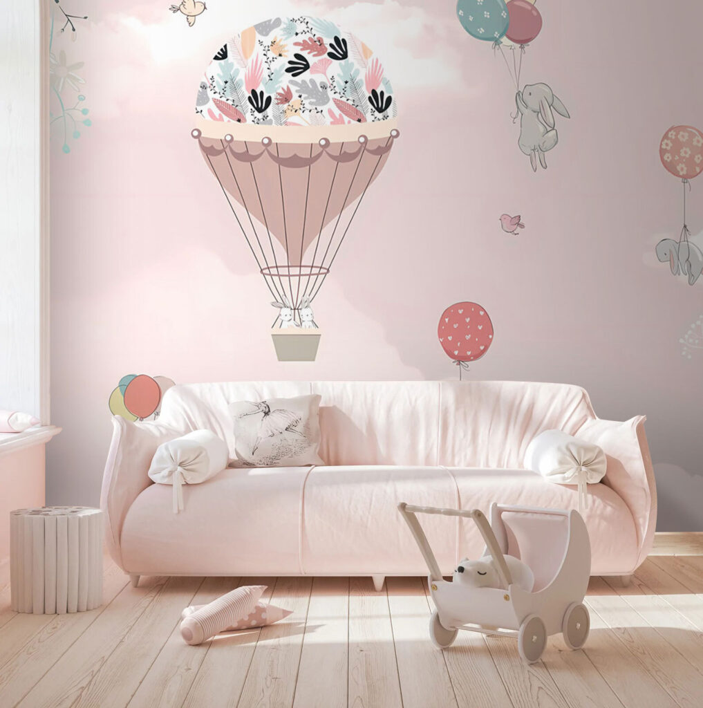 Animales en cielo rosa — interior 2