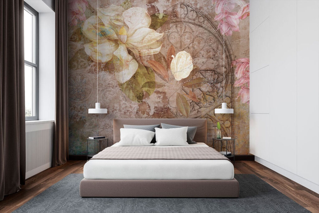 Magnolias sobre ornamento antiguo — interior 2