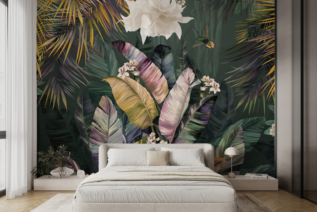 Hojas tropicales con flores — interior 4