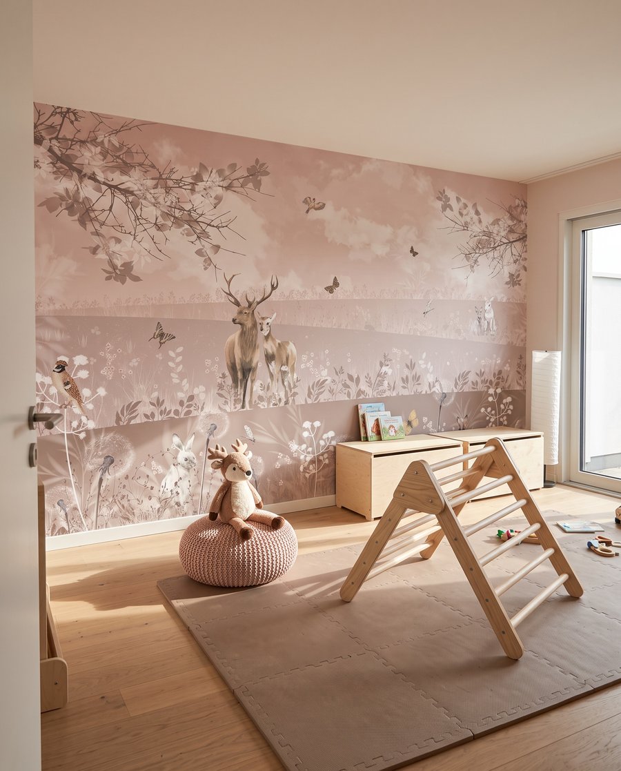Animales en prado rosa — interior 6