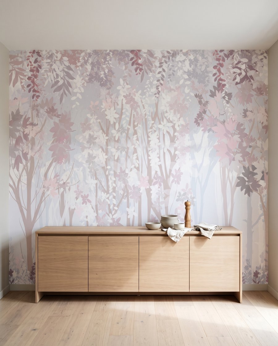 Troncos rosados y flores — interior 6