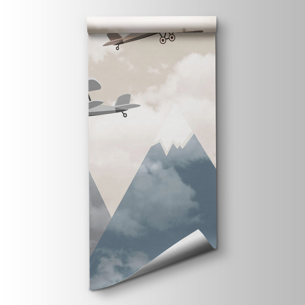Aviones sobre cumbres nevadas — vista del producto