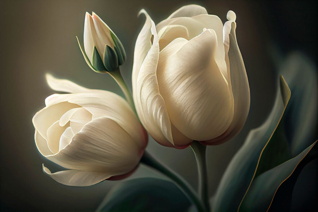 Tulipanes en la sombra — diseño completo