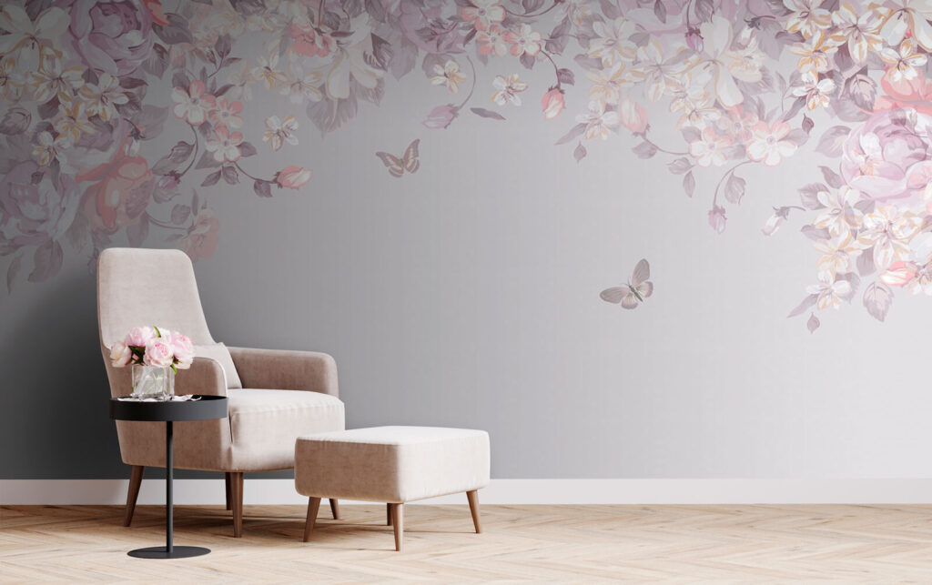 Mariposas bajo arco floral — interior 2