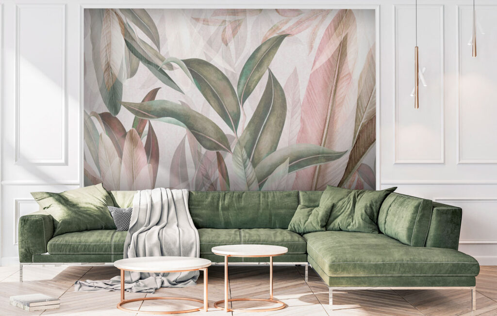Hojas alargadas en pastel — interior 1