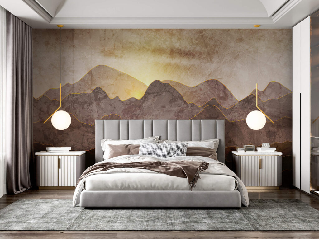 Sol tras montañas marrones — interior 2