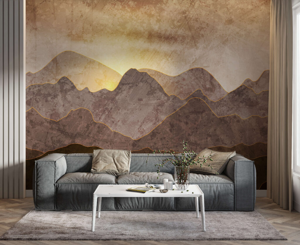 Sol tras montañas marrones — interior 4