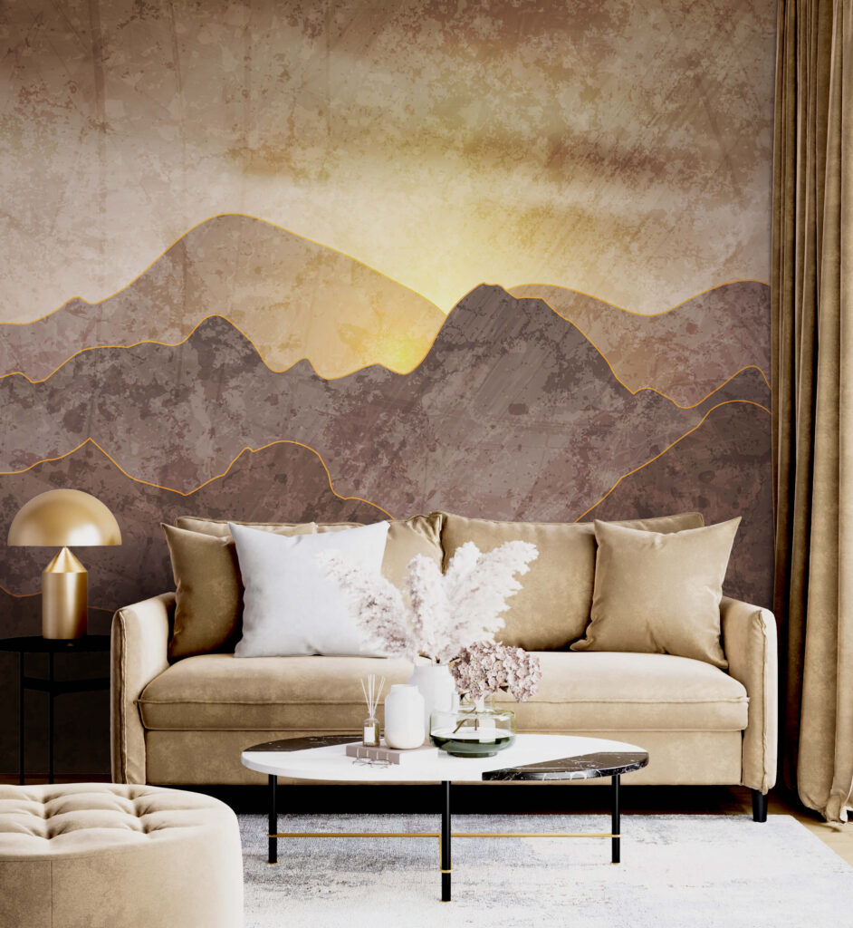Sol tras montañas marrones — interior 5