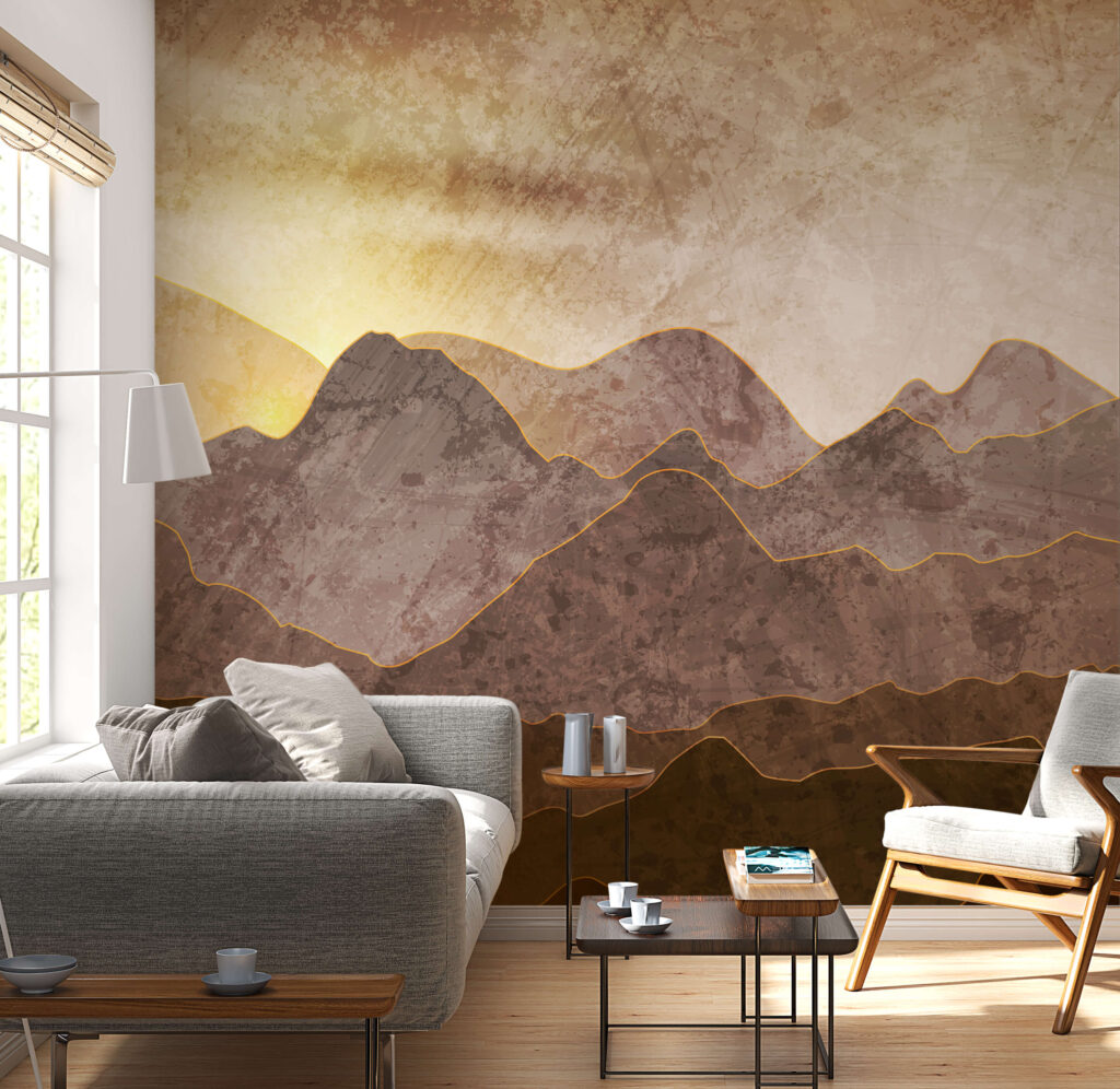 Sol tras montañas marrones — interior 6