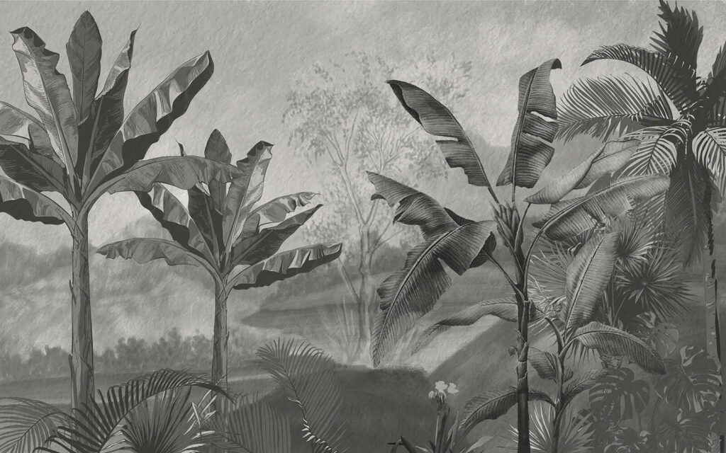 Jungla en tonos grises — diseño completo