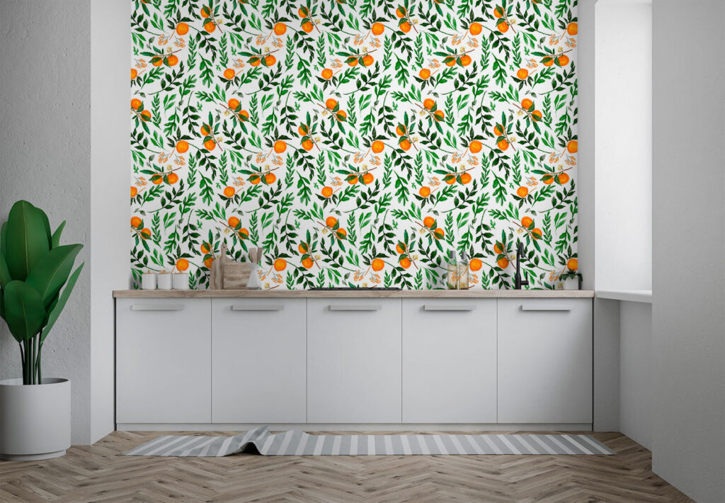 Naranjas entre hojas — interior 2