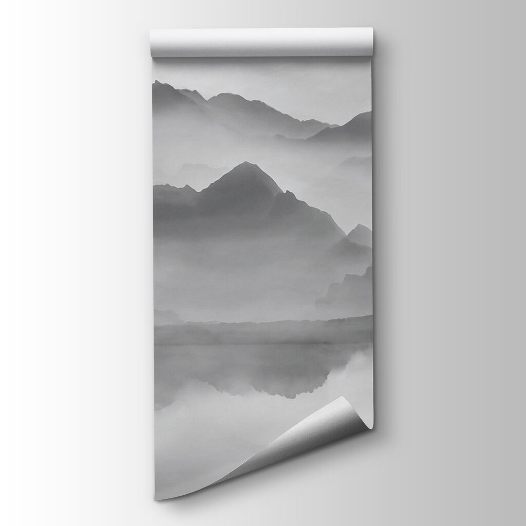 Montañas grises reflejadas — vista del producto