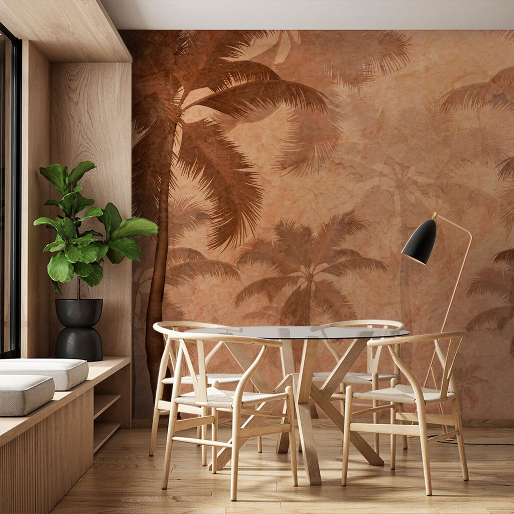 Palmeras en terracota — interior 1