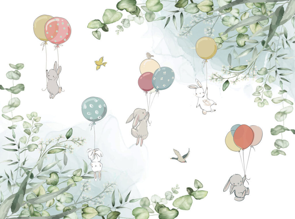 Animales en globos — diseño completo