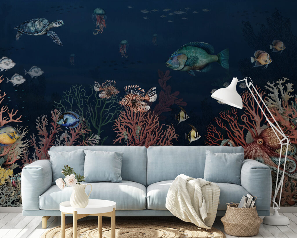 Arrecife en azul profundo — interior 4