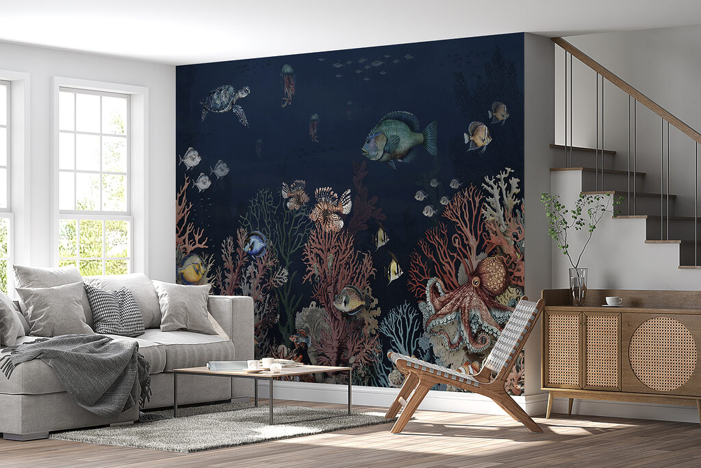 Arrecife en azul profundo — interior 8