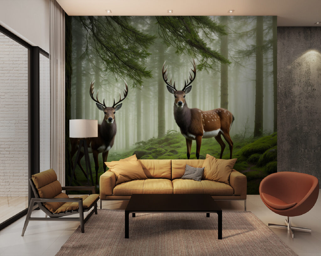 Ciervos en el bosque — interior 2