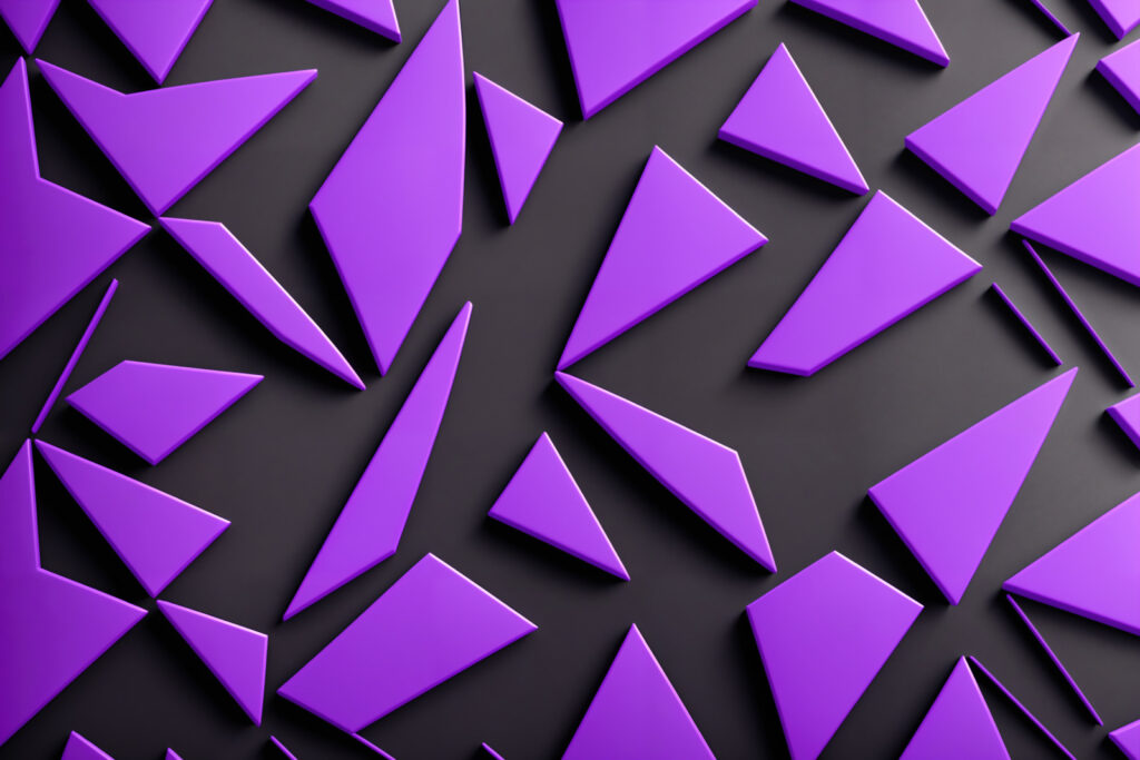 Facetas moradas — diseño completo