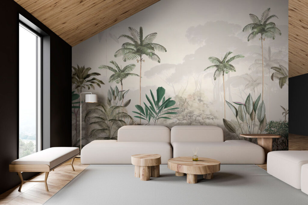 Palmeras en capas claras — interior 1