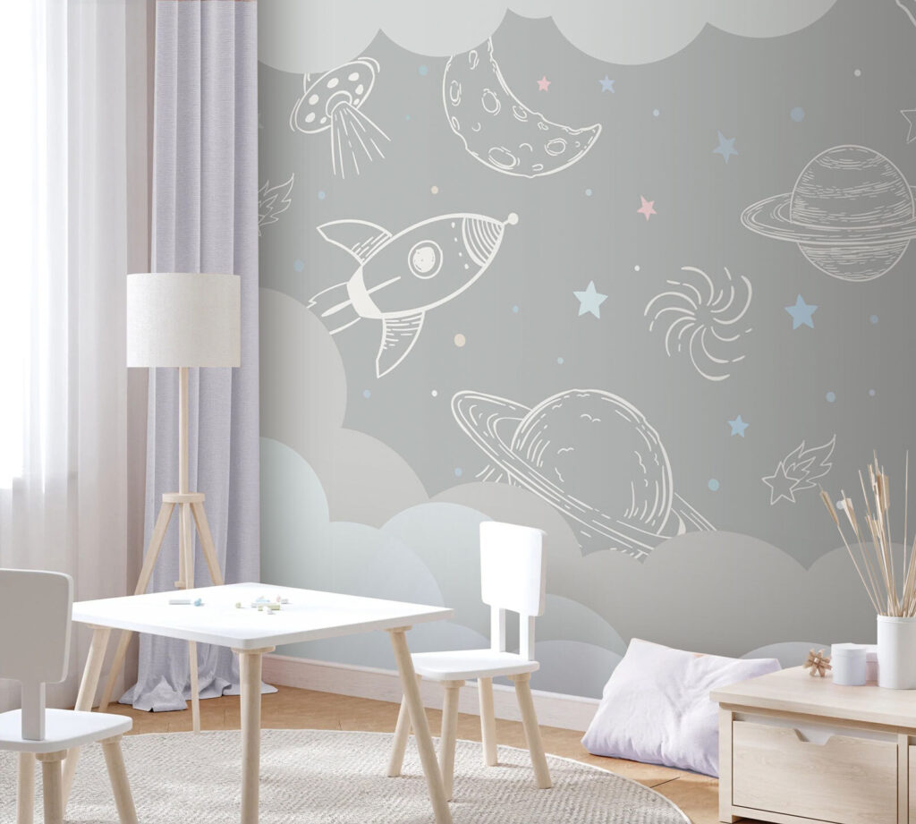 Dibujos espaciales sobre nubes — interior 2