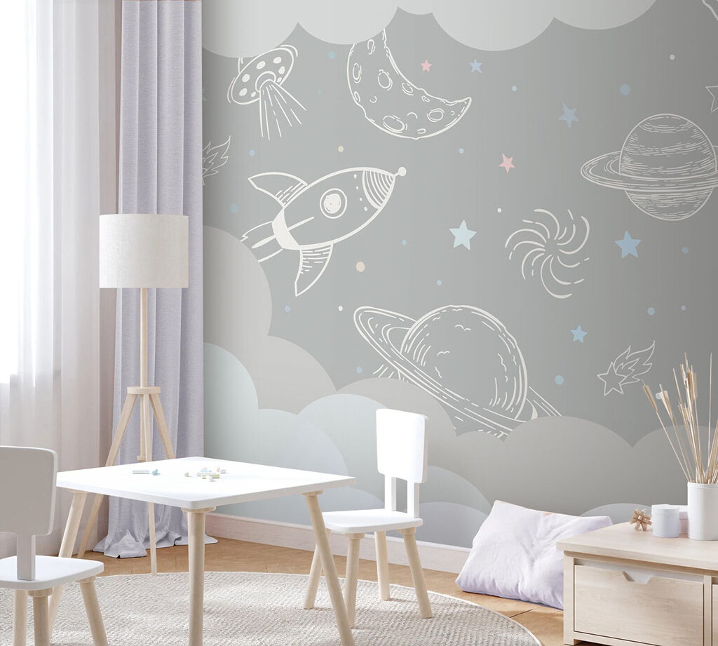 Dibujos espaciales sobre nubes — interior 4