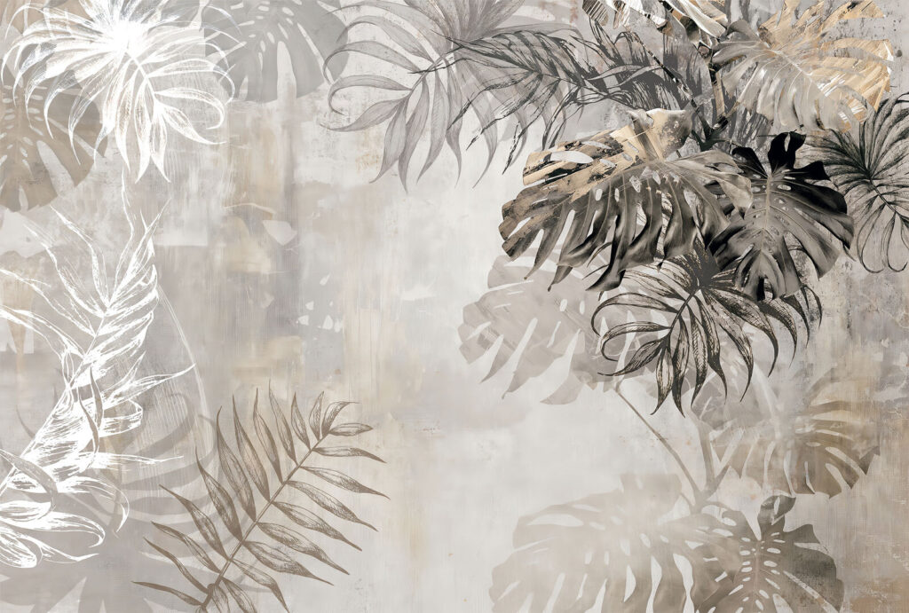 Hojas tropicales oscuras — diseño completo