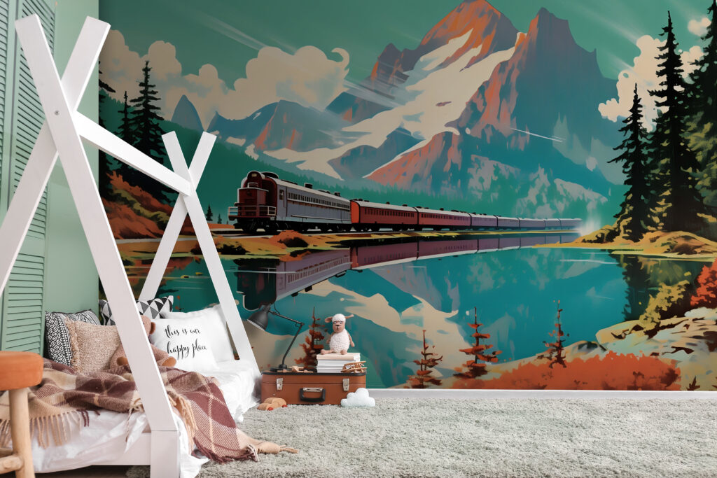 Tren junto al lago — interior 1