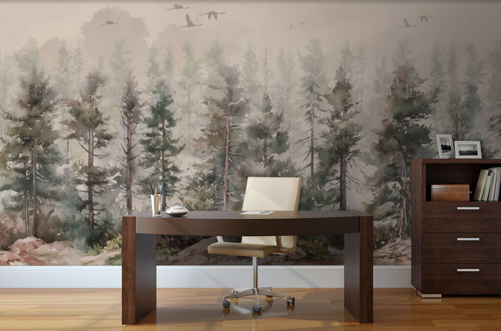 Pinos en niebla arenosa — interior 2