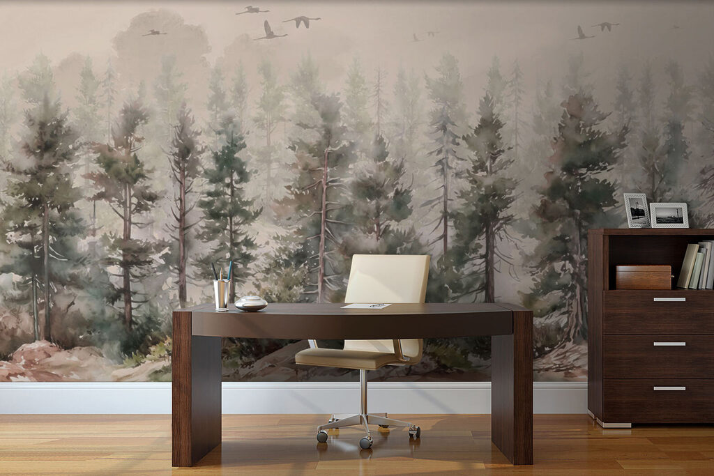 Pinos en niebla arenosa — interior 4