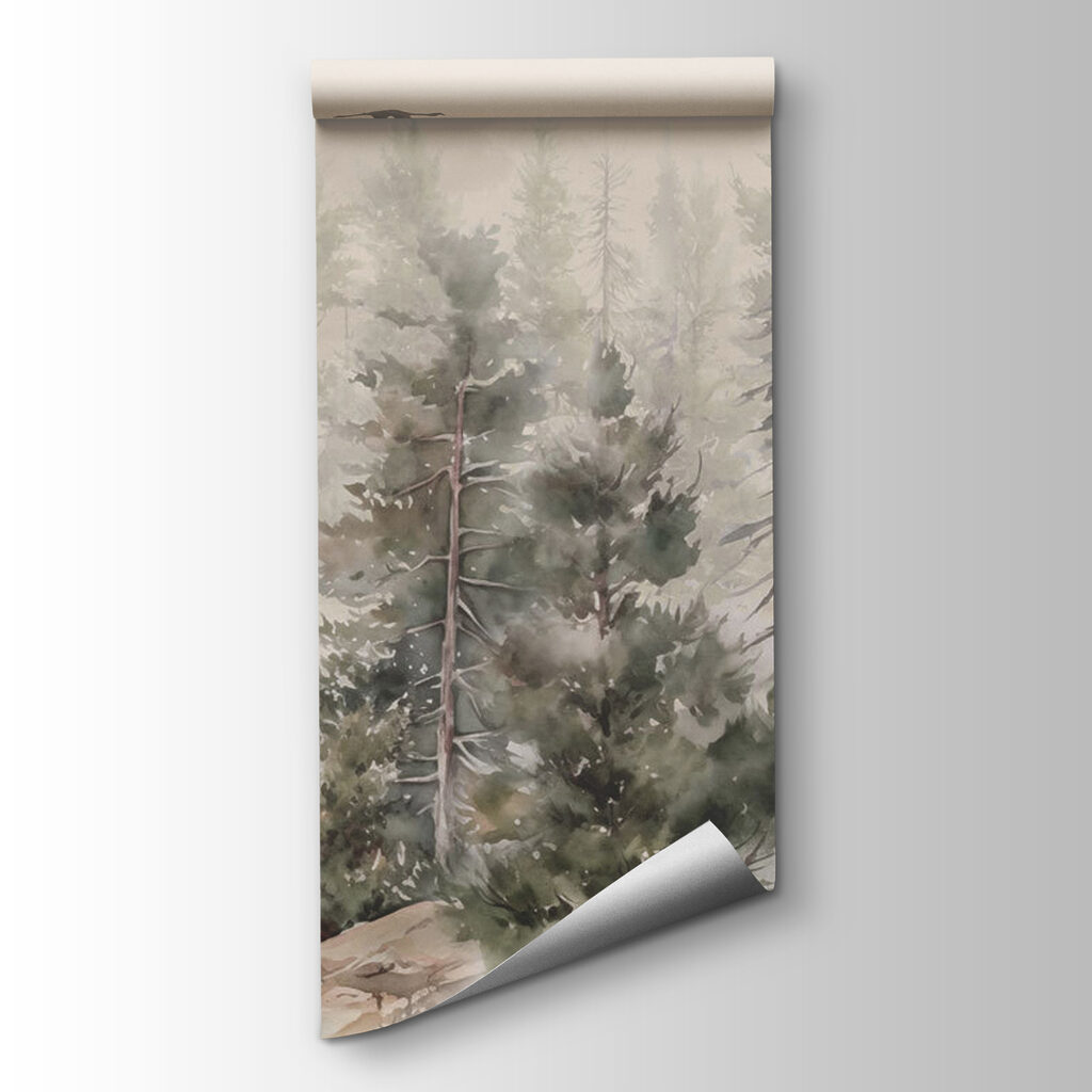 Pinos en niebla arenosa — vista del producto