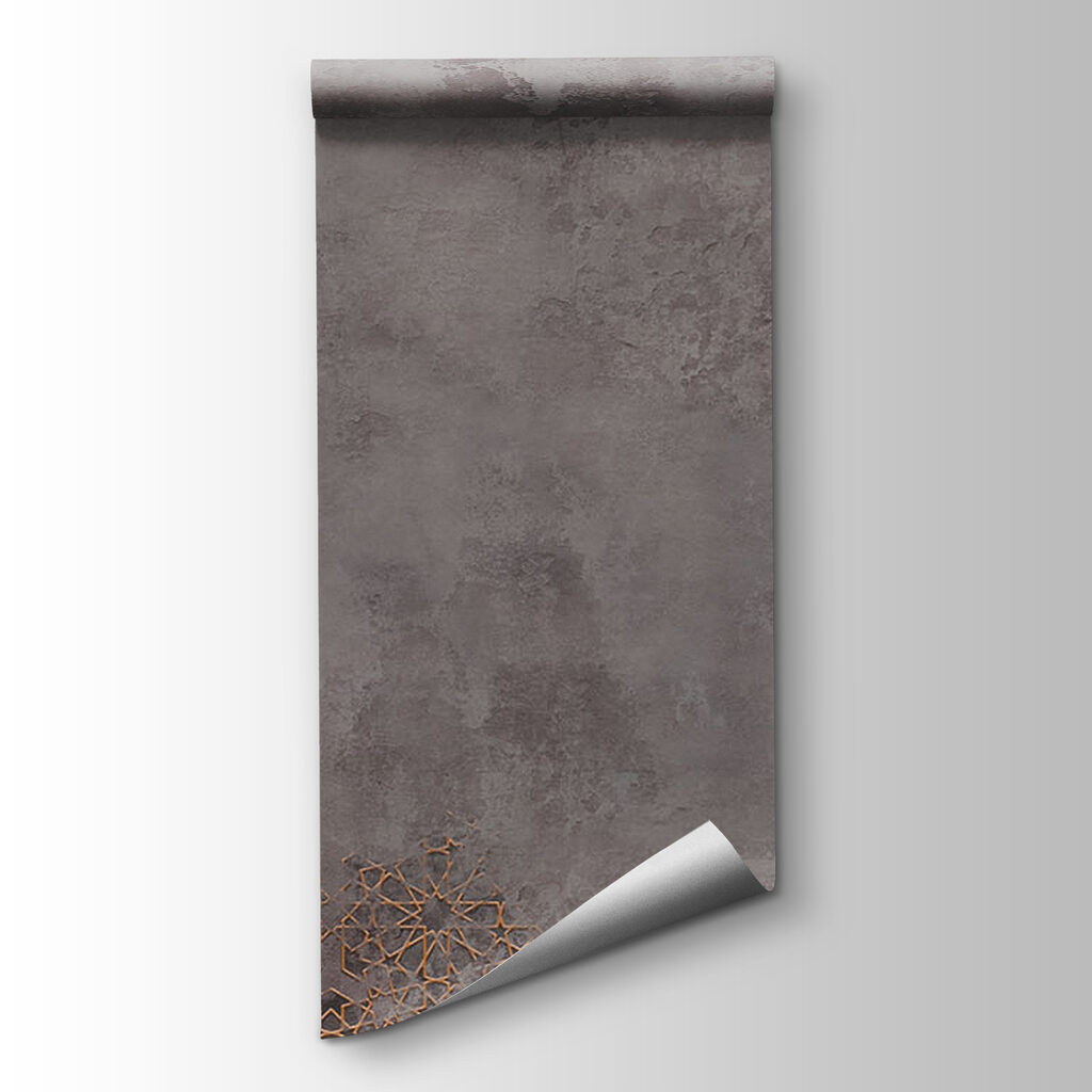 Ornamento dorado sobre gris — vista del producto
