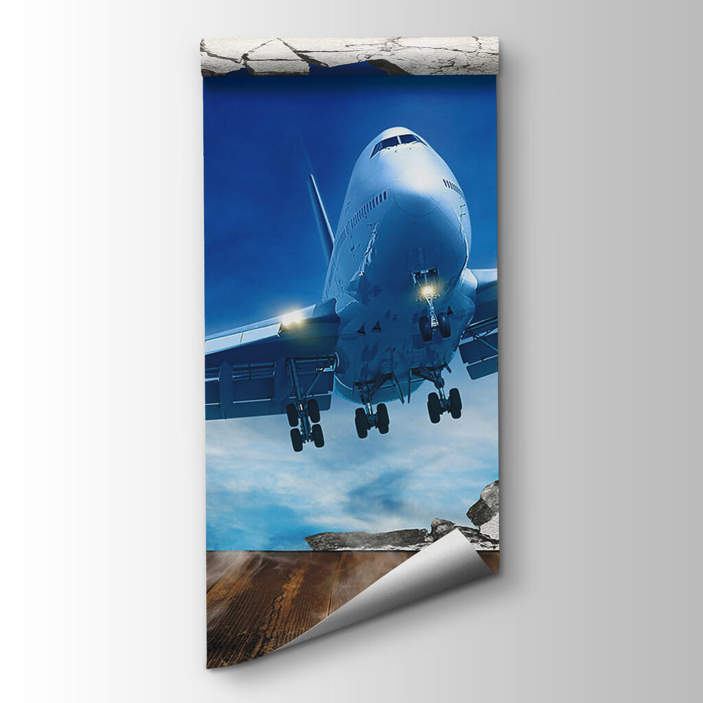 Avión en pared rota — vista del producto