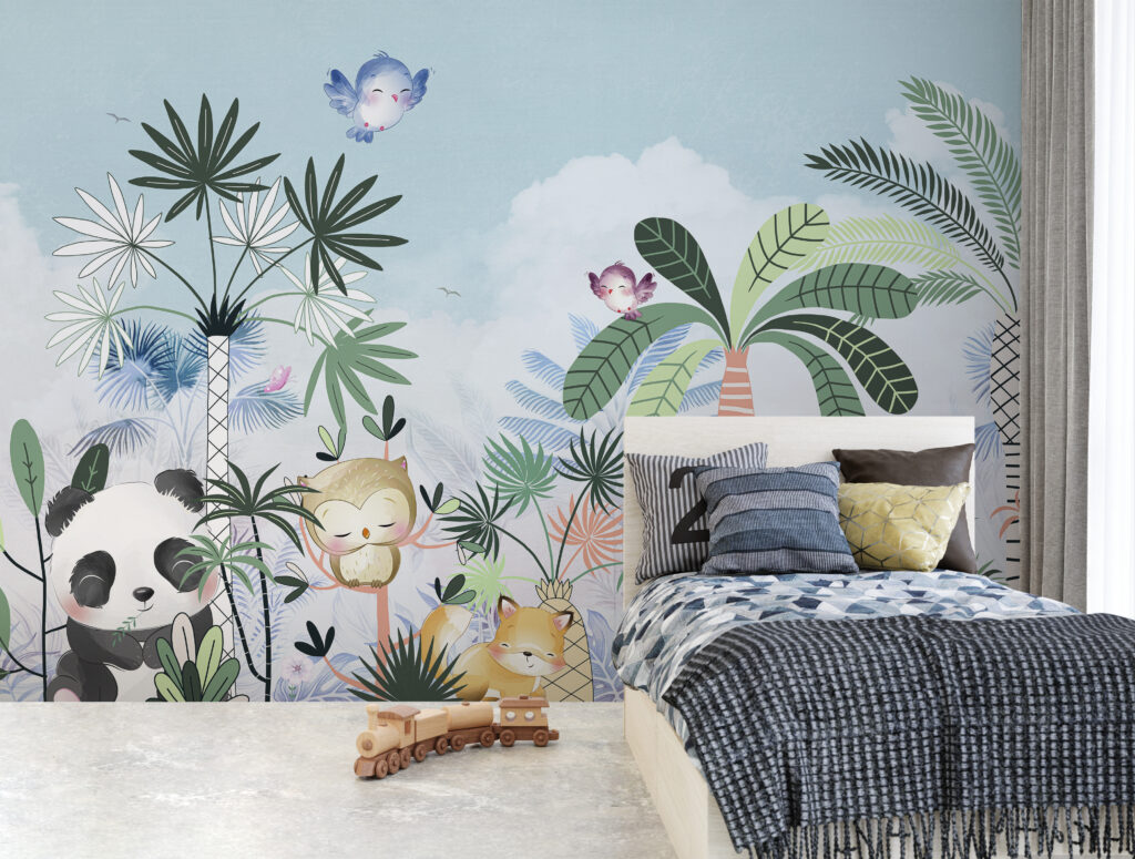 Panda entre palmeras — interior 2