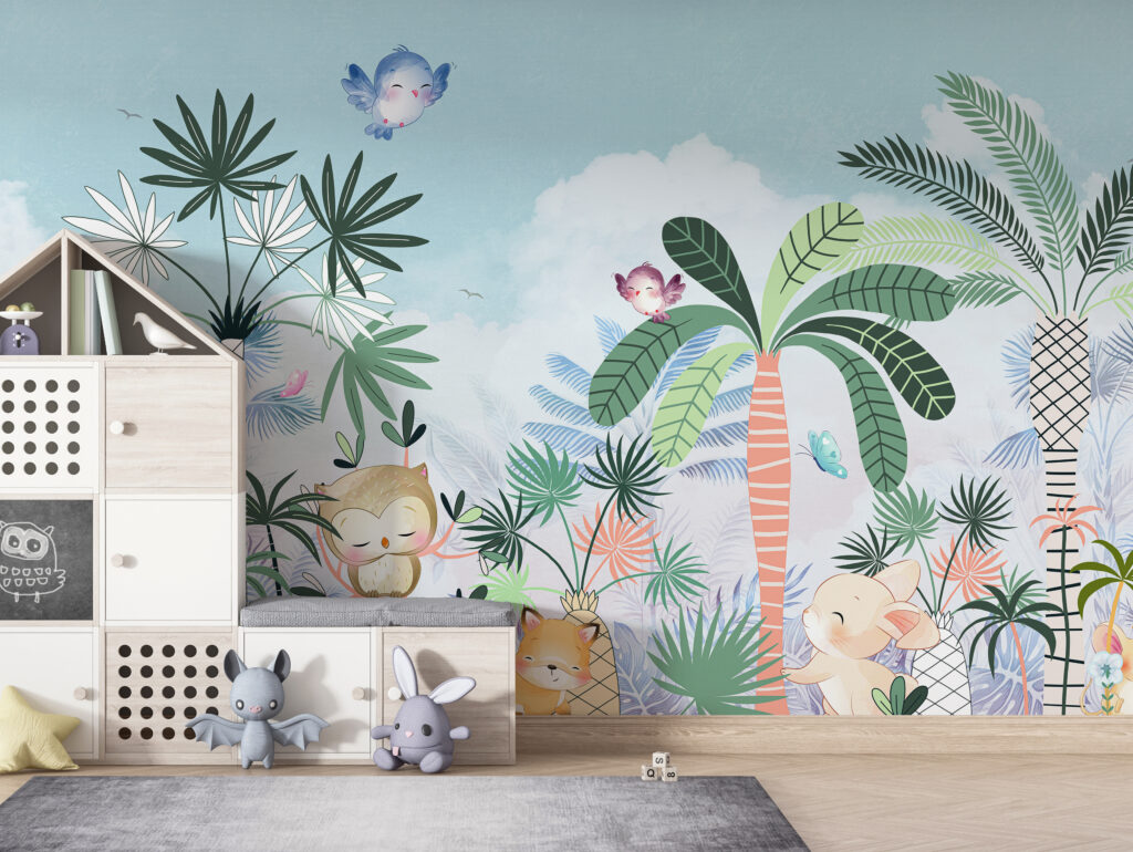 Panda entre palmeras — interior 3