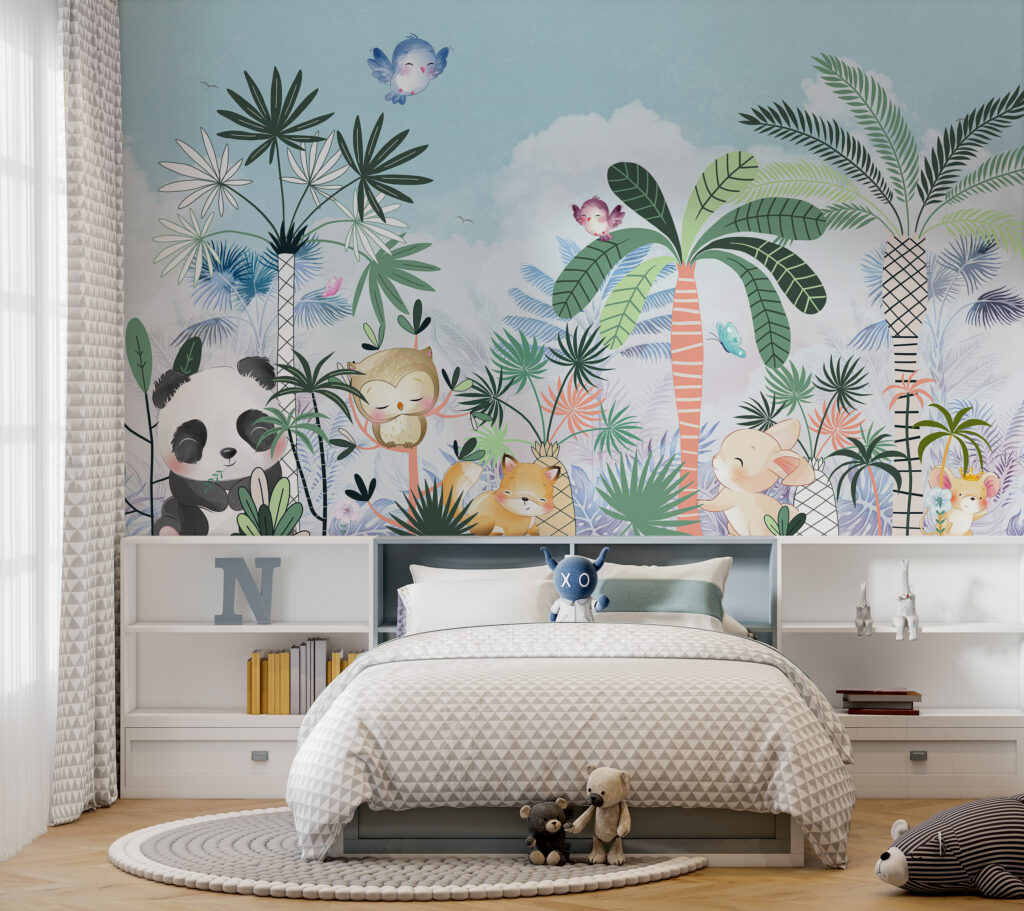 Panda entre palmeras — interior 4