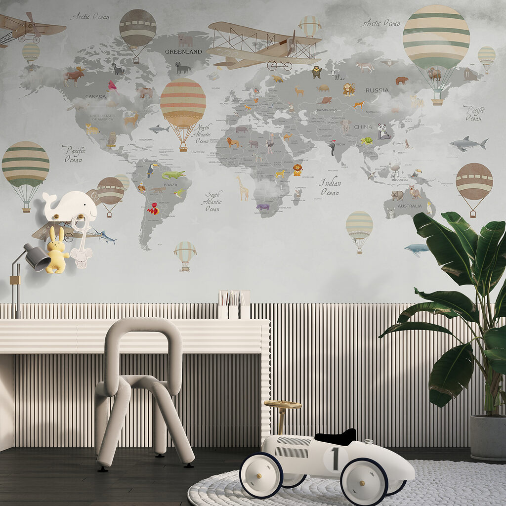 Globos sobre un mapa — interior 5
