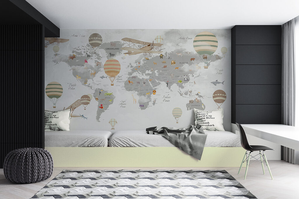 Globos sobre un mapa — interior 6