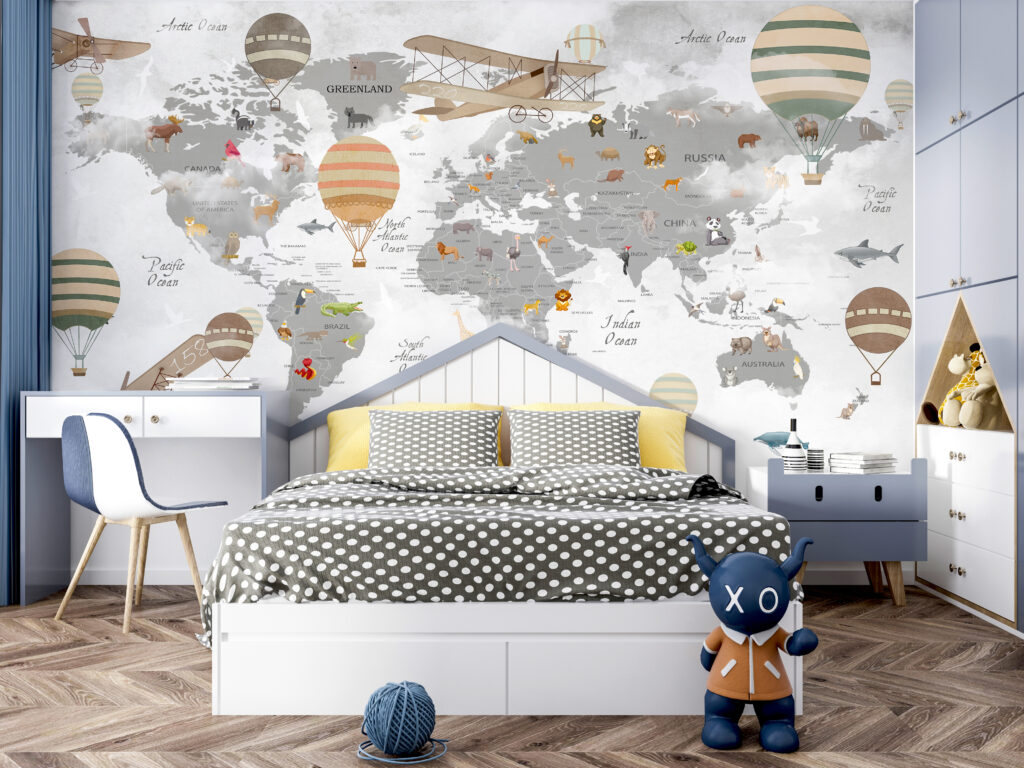 Globos sobre un mapa — interior 3