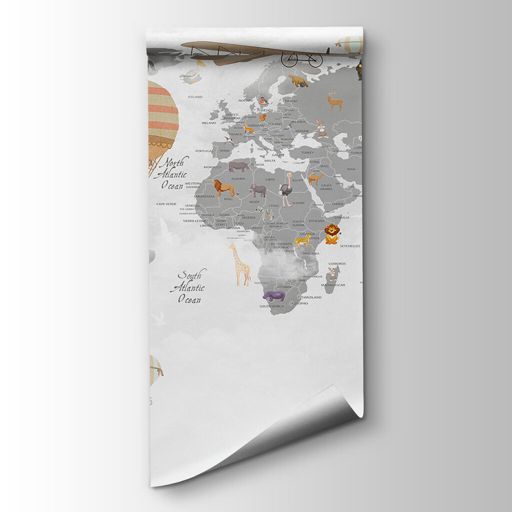 Globos sobre un mapa — vista del producto