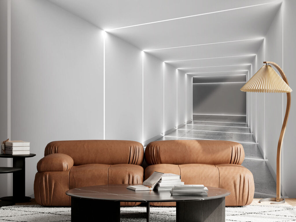 Túnel de líneas luminosas — interior 2