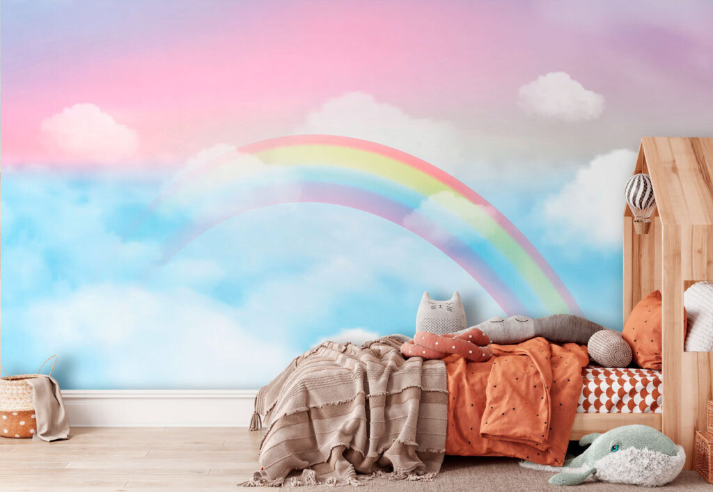 Arcoíris entre nubes suaves — interior 3