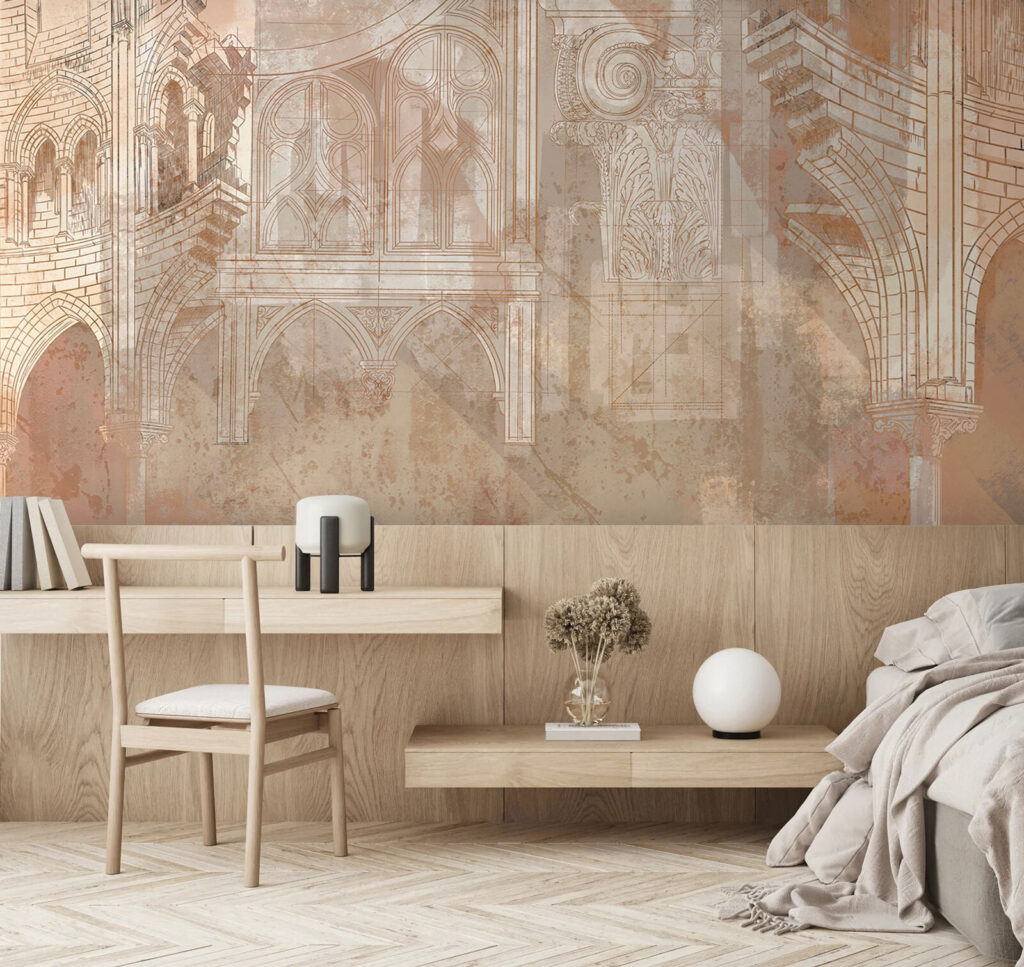 Arcos góticos en boceto — interior 2