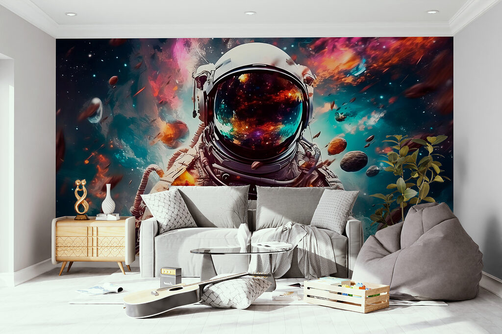 Astronauta con visera brillante — interior 5