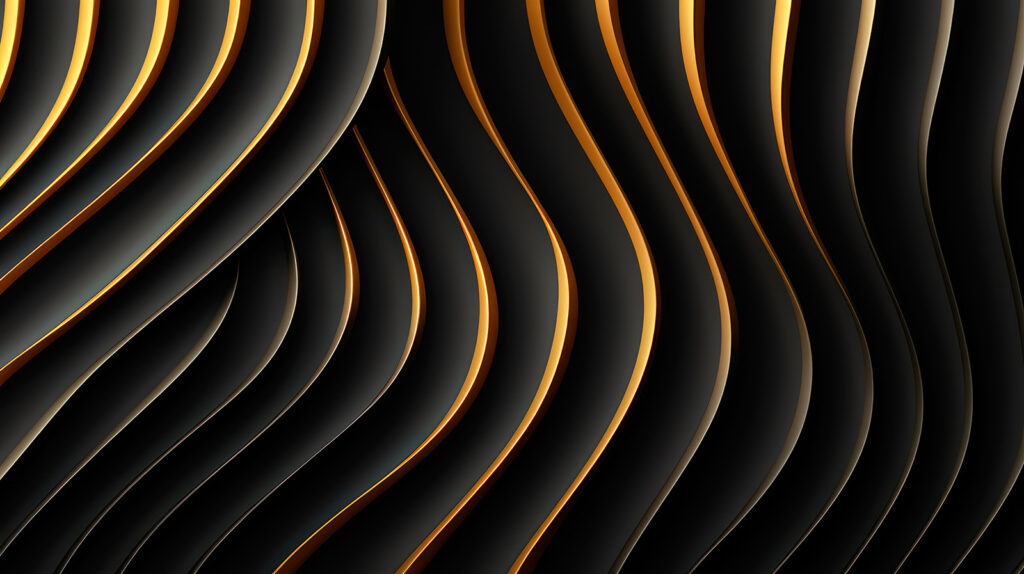 Olas negras y doradas — diseño completo