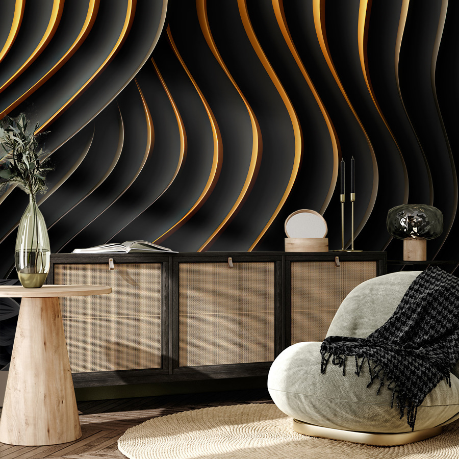 Olas negras y doradas — interior 2