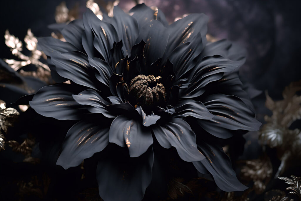 Flor en azul noche — diseño completo