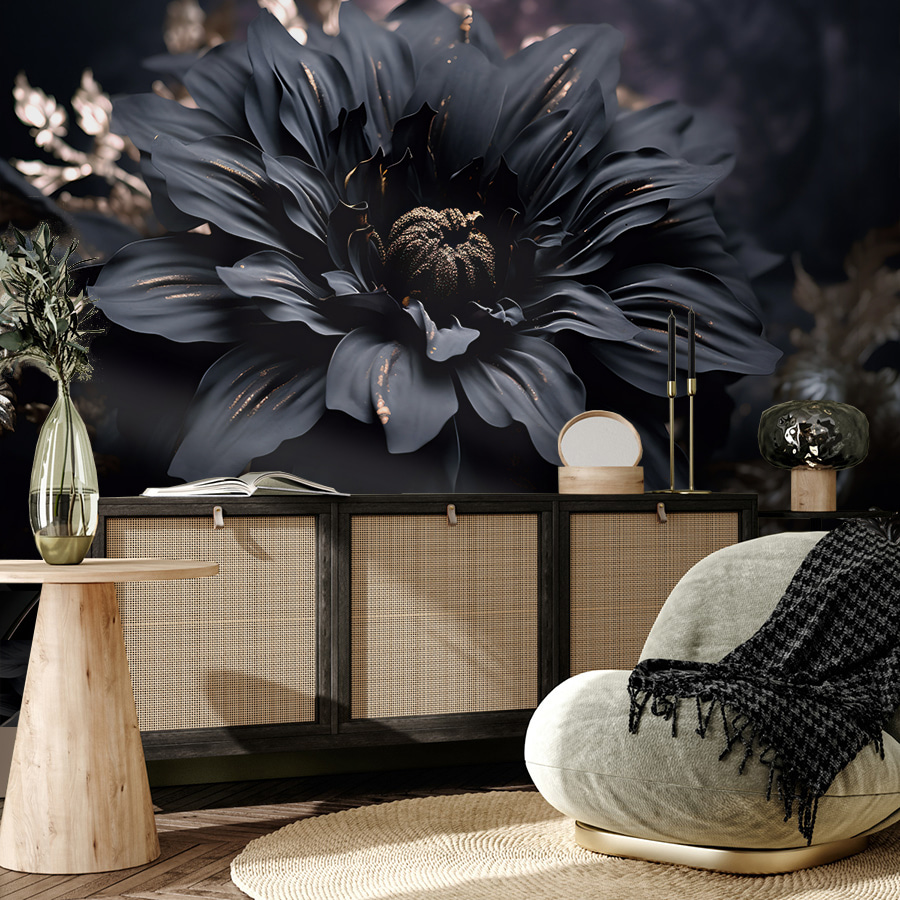 Flor en azul noche — interior 4