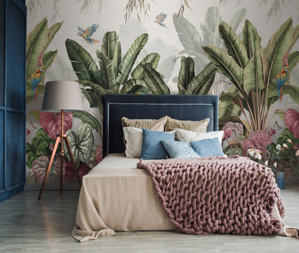 Loros en jardín tropical — interior 1